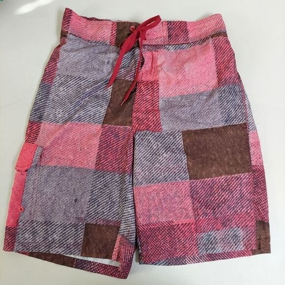 American Sunshine Red Shorts Size M Swimwear Inner‎ Mesh  Patchwork Waterproof - Picture 1 of 6
